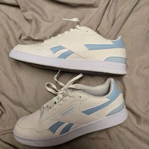 Reebok White and Blue Sneakers